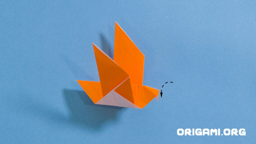 oiseau en origami étape 11