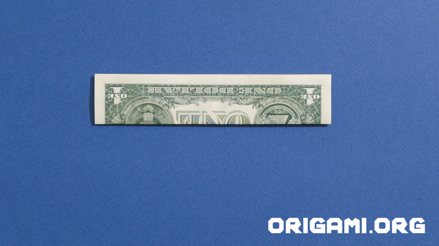 origami dollar bill chemise et cravate étape 2