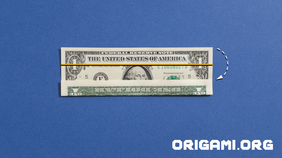 origami dollar bill chemise et cravate étape 5