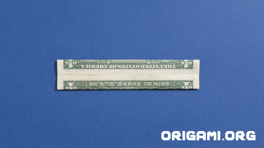 origami dollar bill chemise et cravate étape 6