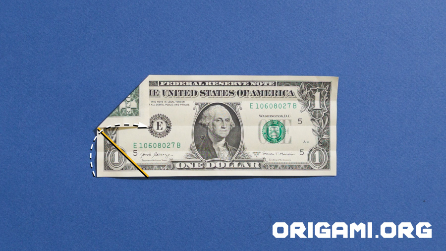 origami dollar bill chemise et cravate étape 9