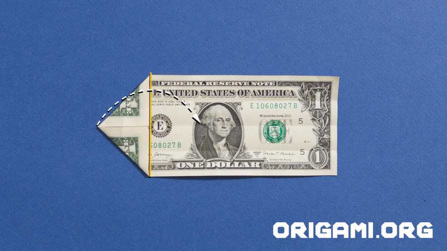 origami dollar bill chemise et cravate étape 10