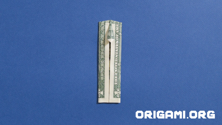 origami dollar bill chemise et cravate étape 22