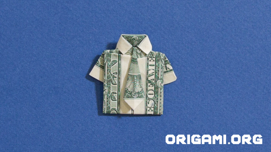 dollar bill shirt and tie step 39