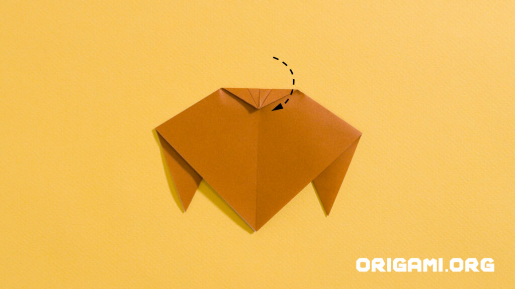 Cachorro de origami passo 6