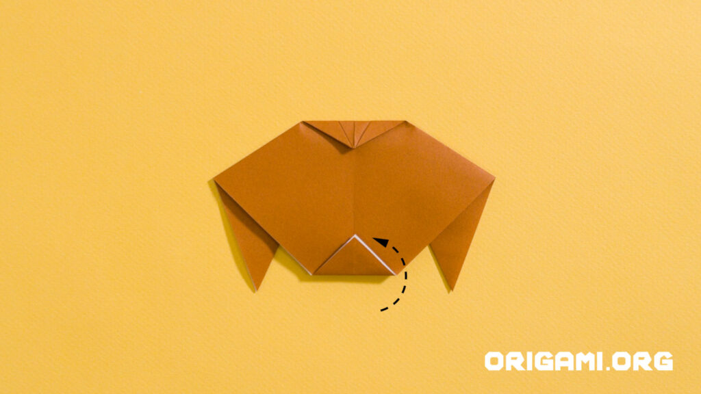 Cachorro de origami passo 7