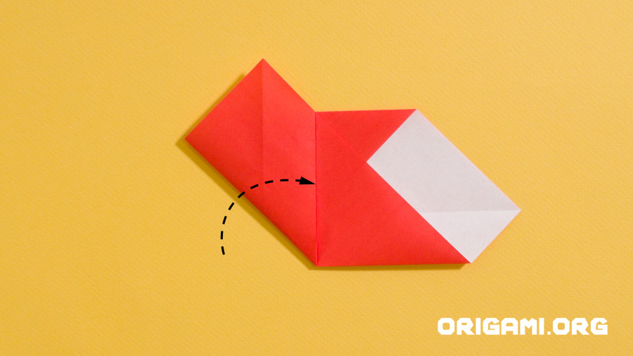 Coeur en origami étape 9