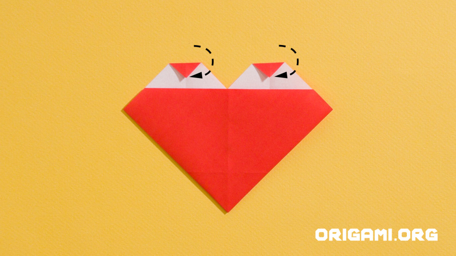 Coração de Origami Etapa 13