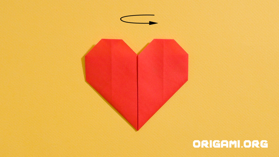 Coração de Origami Etapa 15