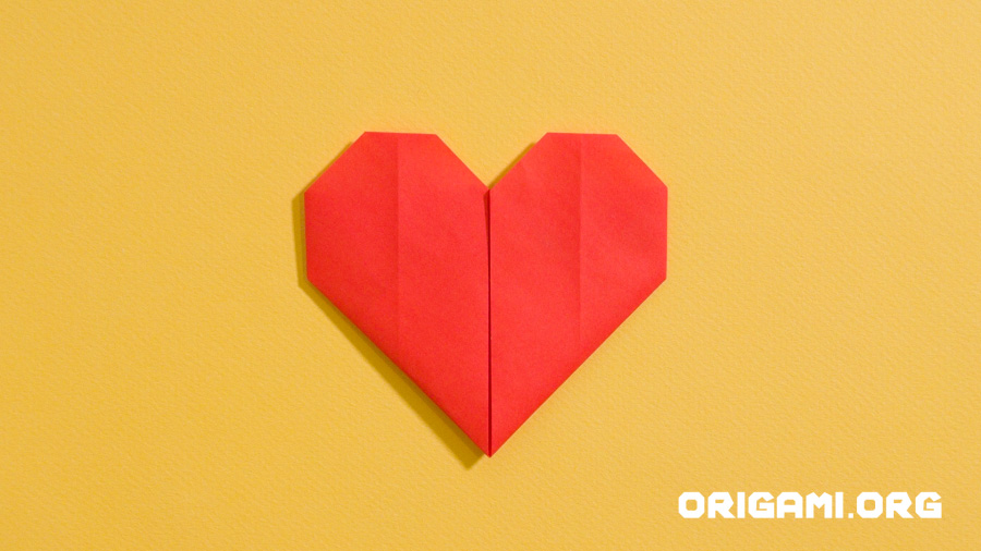 Coração de Origami concluído