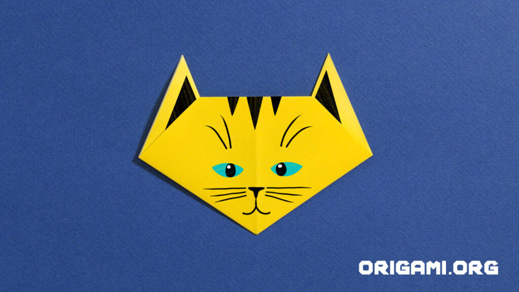 einfaches Origami Katze