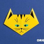 gato de origami fácil