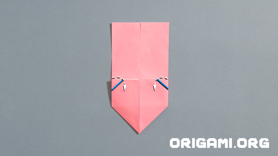 Origami cœur avec ailes étape 12