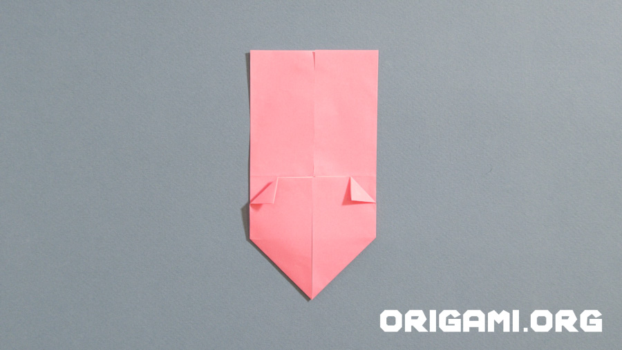 Coração de origami com asas passo 13
