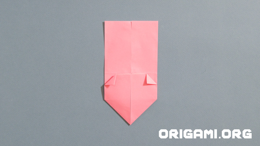 Origami heart with wings step 13