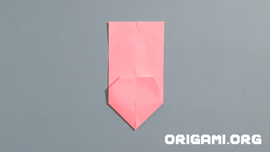 Origami heart with wings step 16