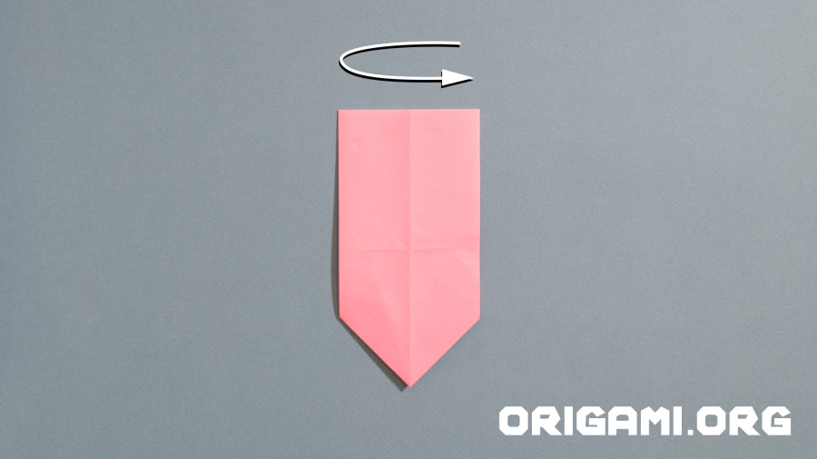 Coração de origami com asas passo 17