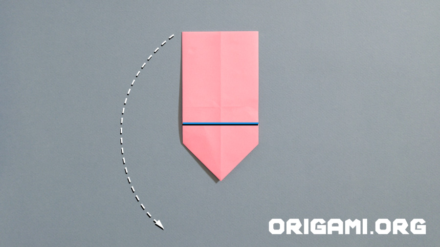 Coração de origami com asas passo 18