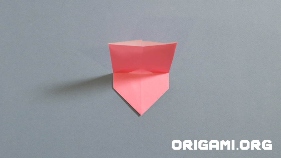 Coração de origami com asas passo 19