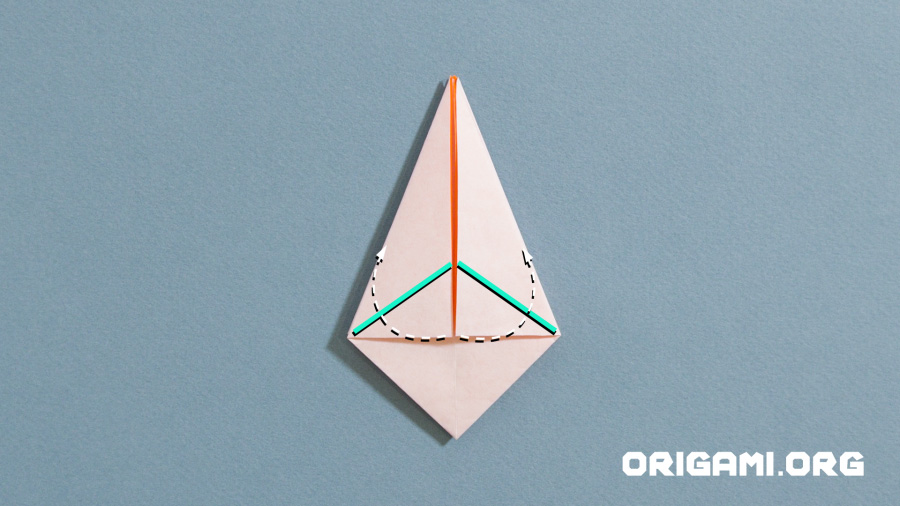 Caixa de estrelas de origami Etapa 16