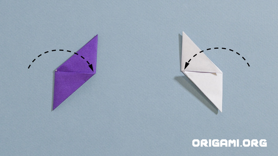 Estrela Ninja de Origami passo 14