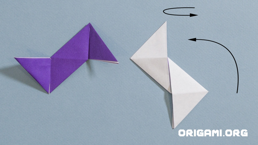 Origami Ninja Star step 16
