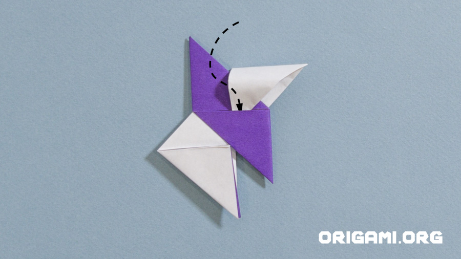 Origami Ninja Star step 21