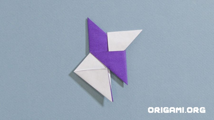 Origami Ninja Star step 22