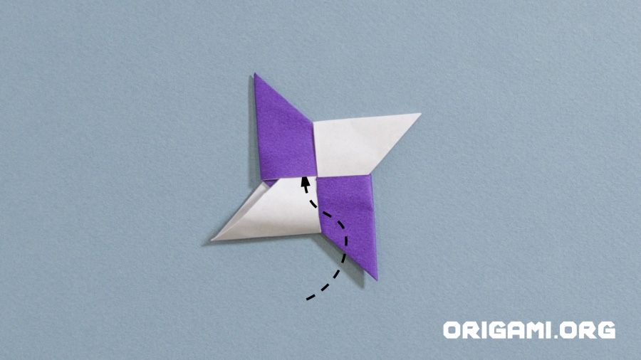 Origami Ninja Star step 23
