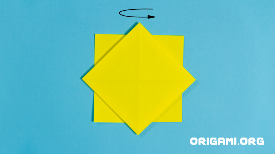 Origami-Sonnenblume Schritt 10