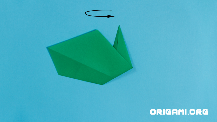 Girassol de Origami Etapa 18