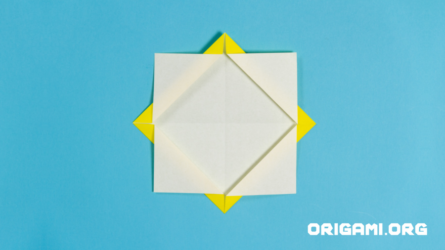Origami-Sonnenblume Schritt 9