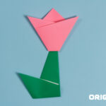 Tulipa de Origami pronta