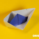 Bateau en origami terminé
