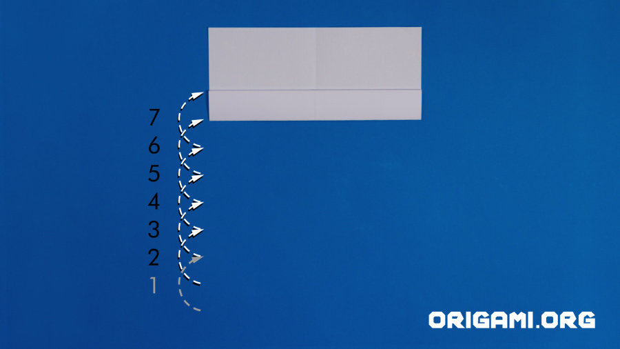 Origami-Spionageflugzeug Schritt 5
