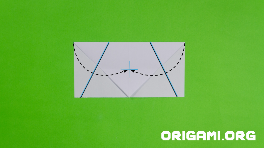 Origami-Flächenflugzeug Schritt 12