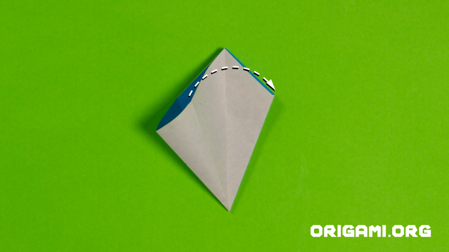 Origami Cornflower Step 33
