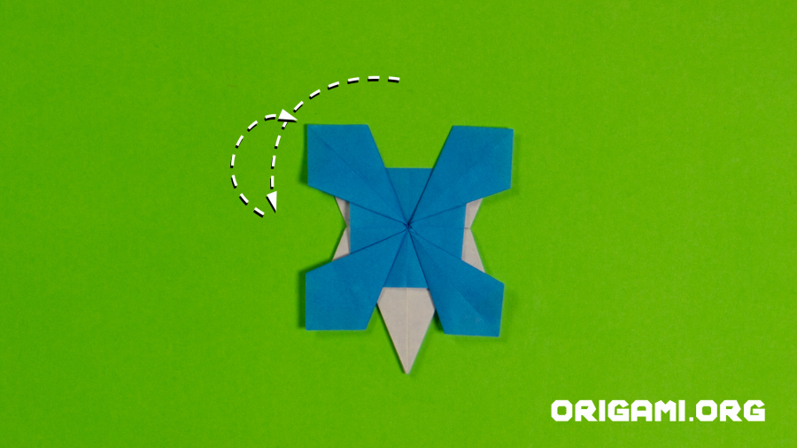 Origami Cornflower Step 50