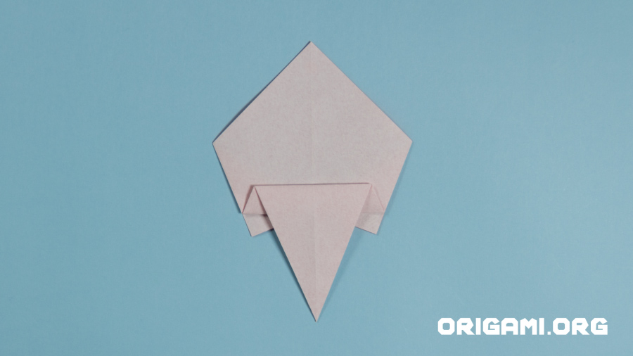 Rosa de Origami Etapa 9