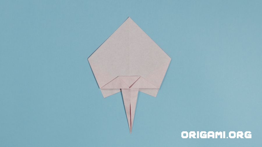 Rosa de Origami Etapa 14