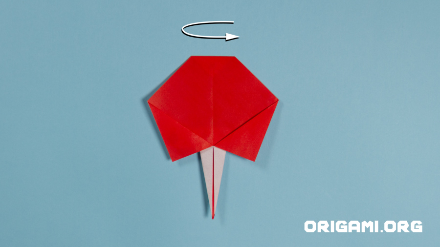 Rosa de Origami Etapa 16
