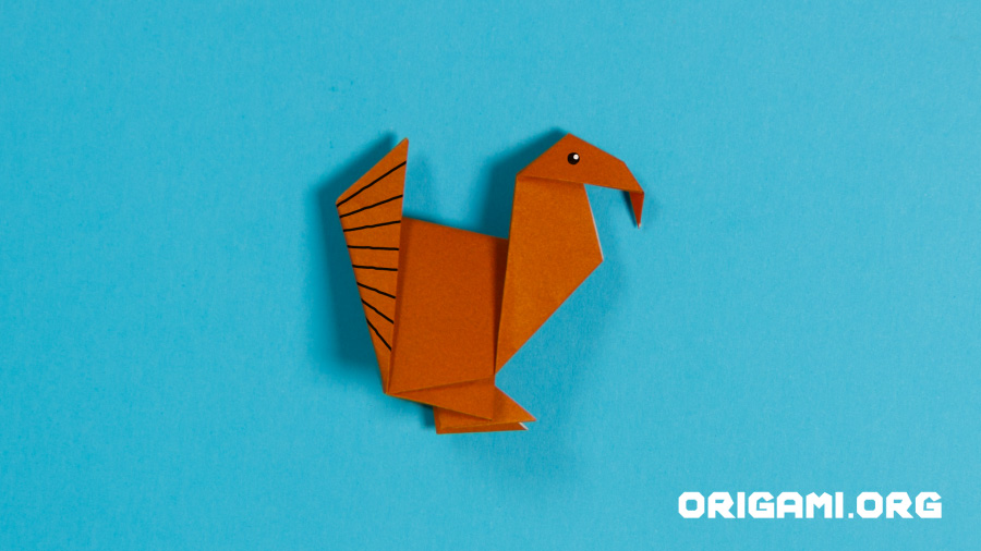 Concluído o Origami Turkey