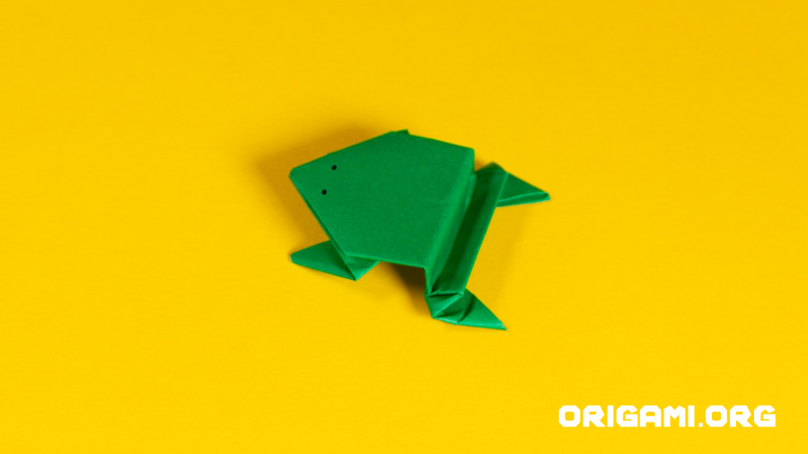 Origami Jumping Frog Completed