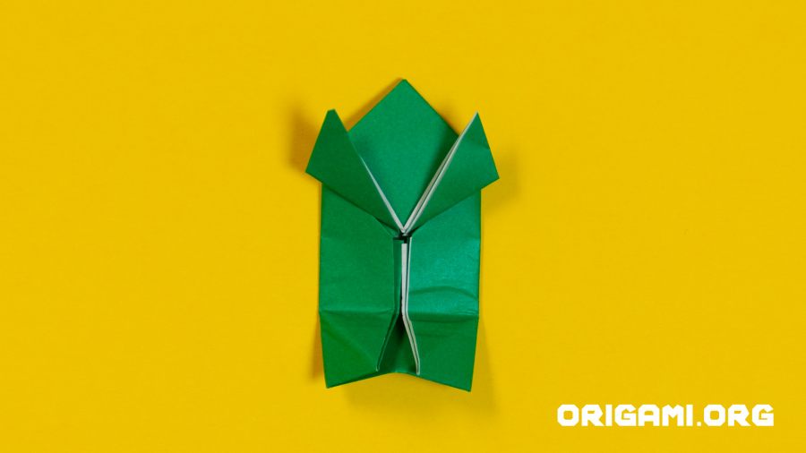 Sapo saltador de origami Etapa 17