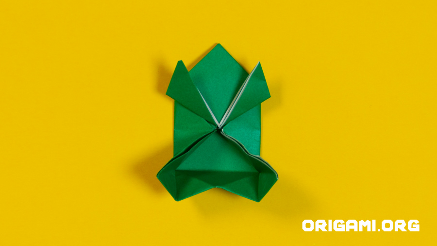 Sapo saltador de origami Etapa 18