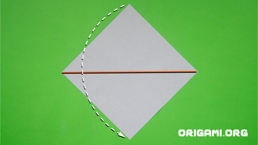 Origami-Kaninchen Schritt 1