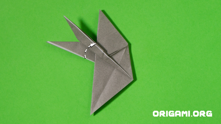Origami-Kaninchen Schritt 12