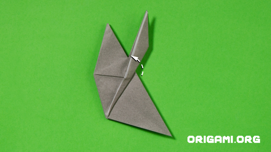 Origami-Kaninchen Schritt 13
