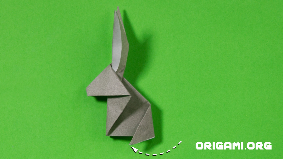 Origami-Kaninchen Schritt 18