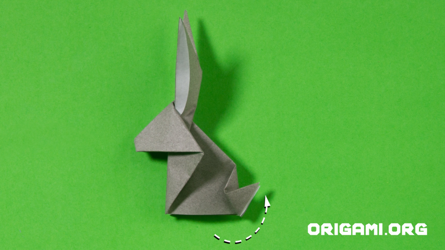Origami-Kaninchen Schritt 19